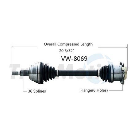 Surtrack Axle Cv Axle Shaft, Vw-8069 VW-8069